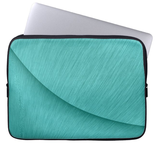 Brushed Turquoise Delight Laptop Sleeve (Front)