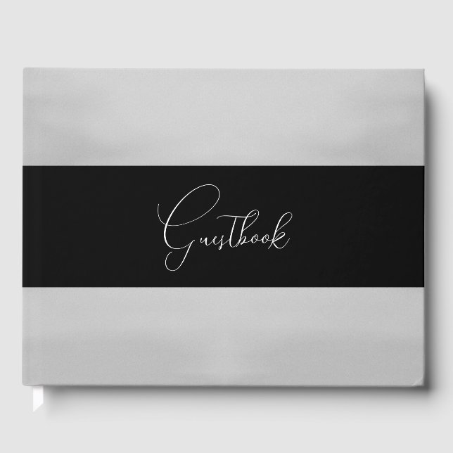 Brushed Watercolor Texture Wedding Guest Book (Front)