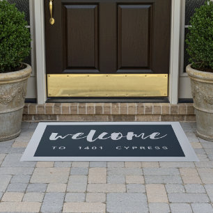 Brushed Welcome Personalised Doormat
