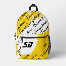 Brushed White Yellow Black with Initials