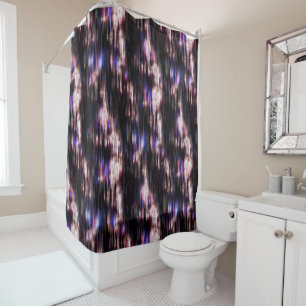 Brushed wood with neon stains? shower curtain