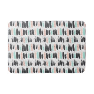 Brushes & Ink Strokes Pattern Bath Mat