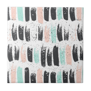 Brushes & Ink Strokes Pattern Ceramic Tile