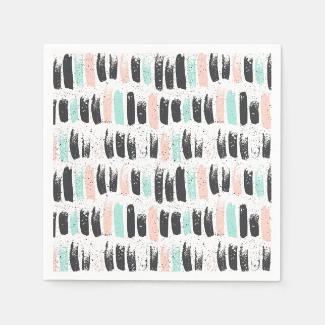 Brushes & Ink Strokes Pattern Napkin (Front)