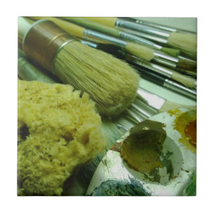 Brushes & Paint Ceramic Tile