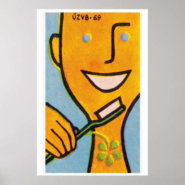 Brushing Teeth - Matchbox Print - Aesthetic Wall (Front)