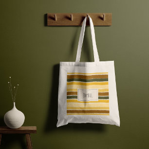 BrushLine Joyful Customise Text Warm Earthy Tote Bag
