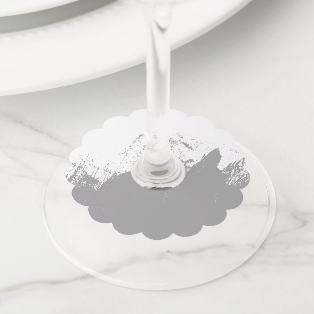 Brushstroke 11 wine glass tag (Close Up)
