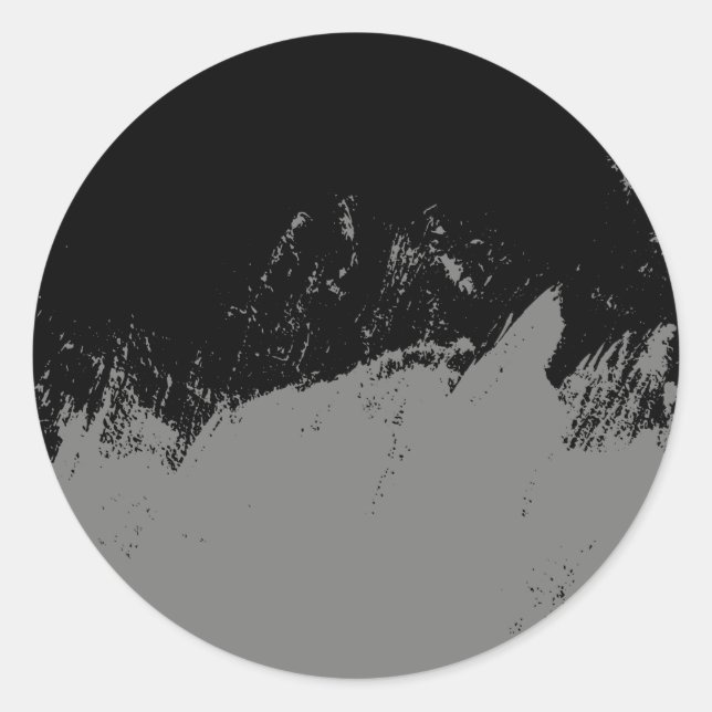 Brushstroke 2 classic round sticker (Front)