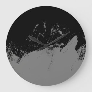 Brushstroke 2 large clock