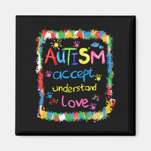 Brushstroke Autism Awareness Accept Understand Lov Magnet
