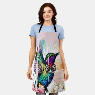 Brushstroke Bird Art Apron