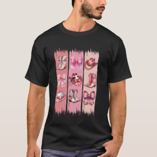 Brushstroke Cowgirl Western Rodeo Cowgirl Coquette T-Shirt