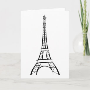 Brushstroke Eiffel Tower Card