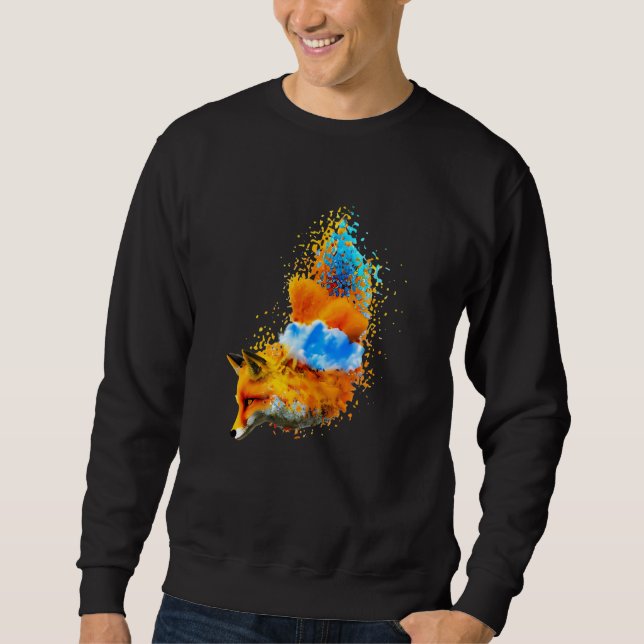 Brushstroke Fox Sweatshirt (Front)