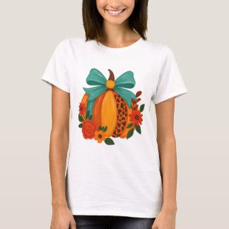 Brushstroke pumpkin png｜floral ghost png｜Brushstro T-Shirt