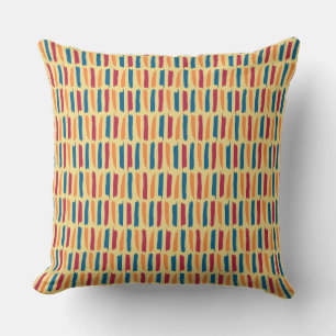 Brushstroke Stripe Throw Pillow – Boho Style