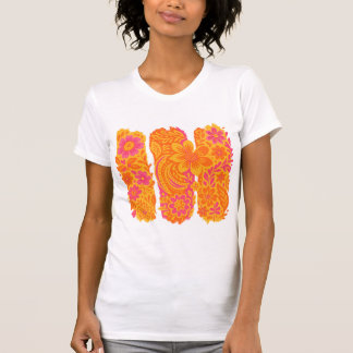 Brushstroke summer｜Floral designer shirt｜Brush T-Shirt