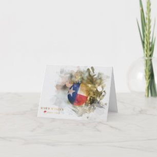 Brushstroke Texas Flag Christmas Ornament Art Holi Holiday Card
