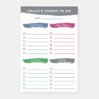 Brushstrokes Four Category To Do List