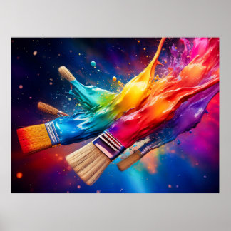 Brushstrokes of Radiant Dreams Poster