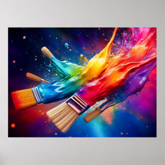 Brushstrokes of Radiant Dreams Poster