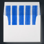 Brushstrokes Stripes Blue Custom Bar Bat Mitzvah Envelope<br><div class="desc">Perfect CUSTOM envelope to announce a bat mitzvah, bar mitzvah or other Jewish celebration! Hand made abstract art with loose brushstrokes for you on the inside of the envelope. FULLY CUSTOMIZABLE! Click on “Personalise” above to edit the text. Click "edit using design tool" to adjust the fonts, colours and placements...</div>
