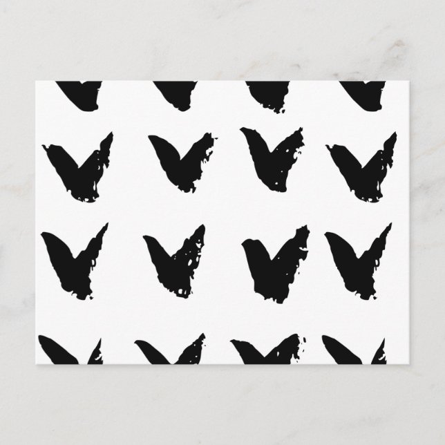 Brushtroke Chevron Pattern Postcard (Front)