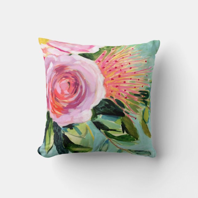 Brushy Floral I Cushion (Front)