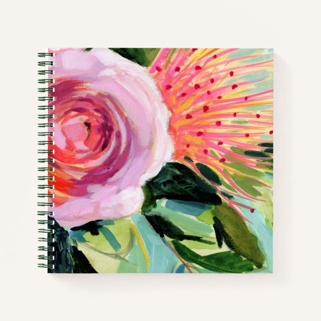 Brushy Floral I Notebook (Front)
