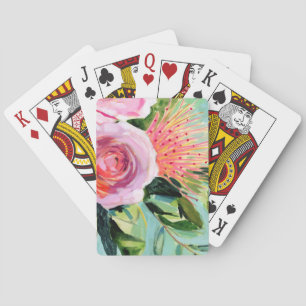 Brushy Floral I Playing Cards