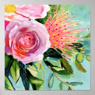 Brushy Floral I Poster