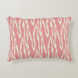 Brushy Ikat Blush & Off White Decorative Cushion