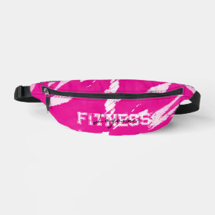 Brushy Pink White Black Bum Bags