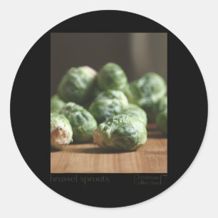 Brussel Sprout Funny Graphic Christmas Shirt Gift  Classic Round Sticker