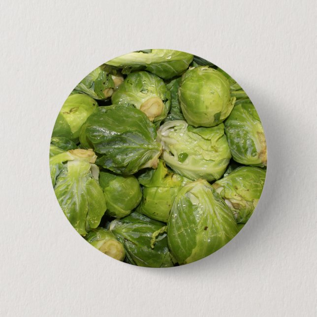 Brussel Sprouts 6 Cm Round Badge (Front)