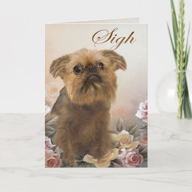 Brussell Griffon Missing You Cards (Front)