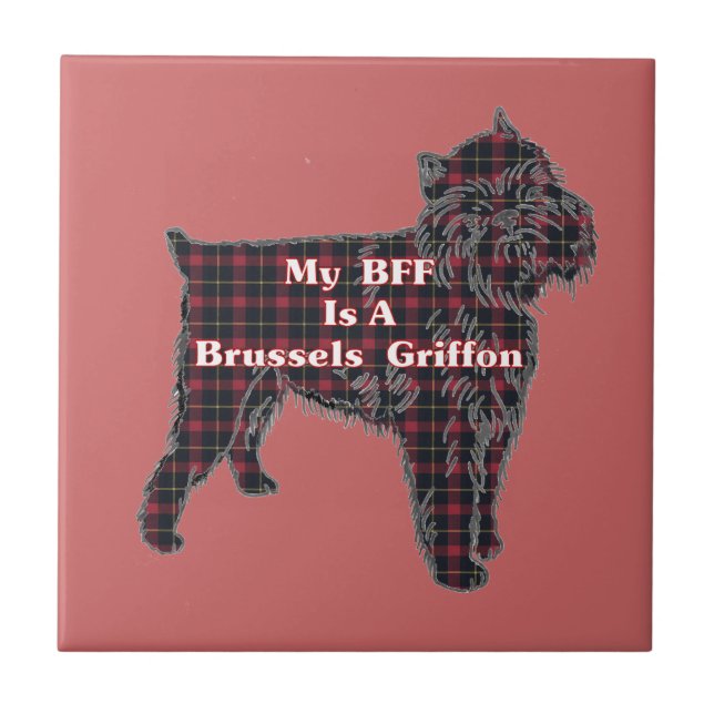 Brussells Griffon BFF Ceramic Tile (Front)