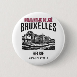 Brussels 6 Cm Round Badge