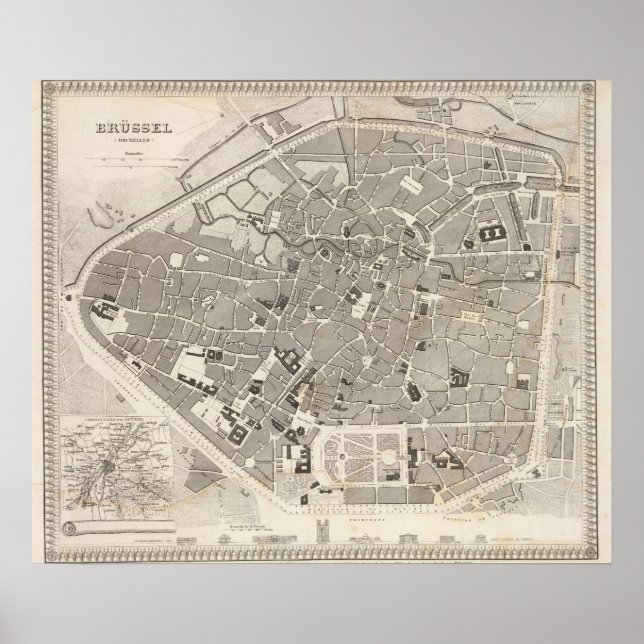 Brussels and Belgium Poster (Front)