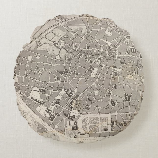 Brussels and Belgium Round Cushion (Front)