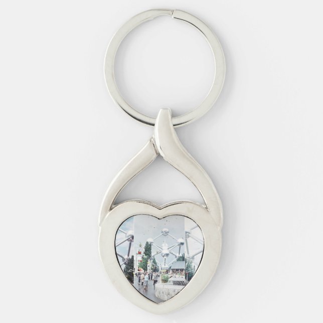 Brussels Atomium Photo Collage Key Ring (Front)