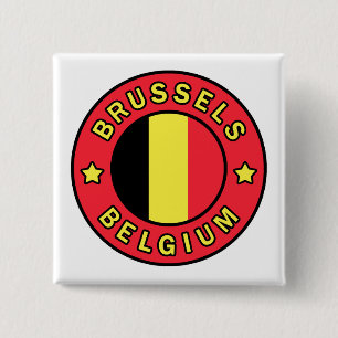 Brussels Belgium 15 Cm Square Badge