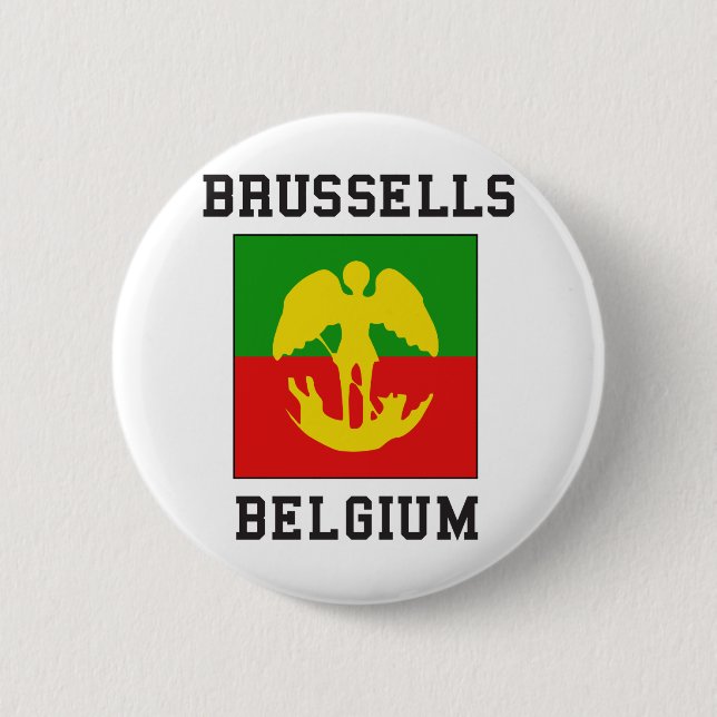 Brussels Belgium 6 Cm Round Badge (Front)