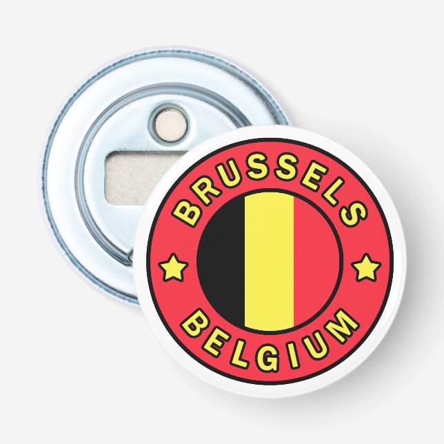 Brussels Belgium Bottle Opener (Front)