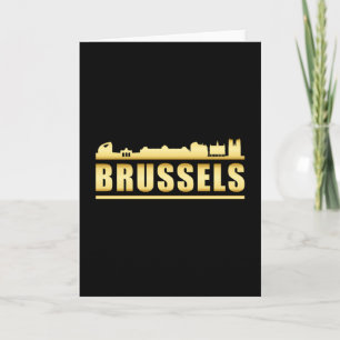 Brussels Belgium City Skyline Cityscape Funny Gift Card
