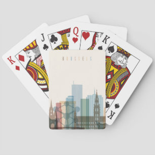 Brussels, Belgium City Skyline Playing Cards