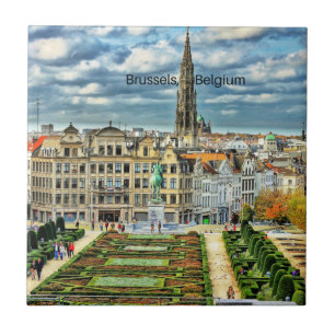 Brussels, Belgium cityscape Ceramic Tile
