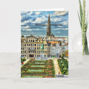 Brussels, Belgium cityscape photo Card