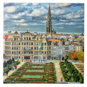 Brussels, Belgium cityscape photo Ceramic Tile